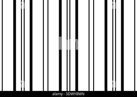 Abstract image of black  white barcode pattern. Automation, code, or data concept. Versatile graphic for tech, retail, or minimalist design. Simple bu Stock Vector