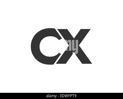 CX creative geometric initial based modern and minimal logo. Letter c x trendy fonts. Universal professional elegant techno vector design. Stock Vector