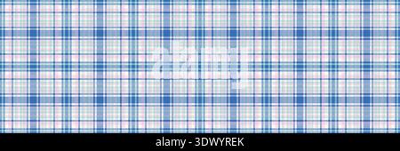 Traditional seamless tartan texture, old-fashioned textile vector plaid. Outside background fabric pattern check in light and blue colors palette. Stock Vector