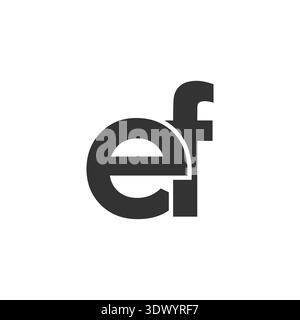 EF creative geometric initial based modern and minimal logo. Letter e f trendy fonts. Universal professional elegant techno vector design. Stock Vector
