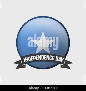 Somalia Round Independence Day Badge, vector editable design, can be used for business or presentation design. Stock Vector