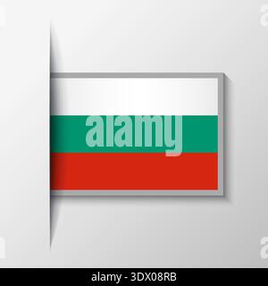 Vector Rectangular Bulgaria Flag Background, vector editable design, can be used for business or presentation design. Stock Vector