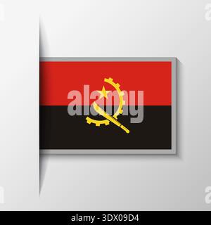 Vector Rectangular Angola Flag Background, vector editable design, can be used for business or presentation design. Stock Vector