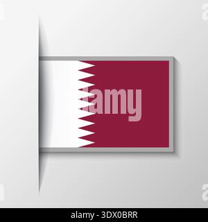 Vector Rectangular Qatar Flag Background, vector editable design, can be used for business or presentation design. Stock Vector