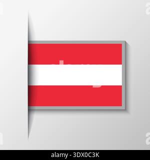 Vector Rectangular Austria Flag Background, vector editable design, can be used for business or presentation design. Stock Vector