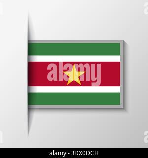 Vector Rectangular Suriname Flag Background, vector editable design, can be used for business or presentation design. Stock Vector
