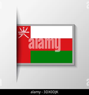Vector Rectangular Oman Flag Background, vector editable design, can be used for business or presentation design. Stock Vector