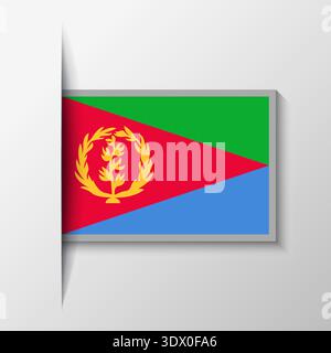 Vector Rectangular Eritrea Flag Background, vector editable design, can be used for business or presentation design. Stock Vector