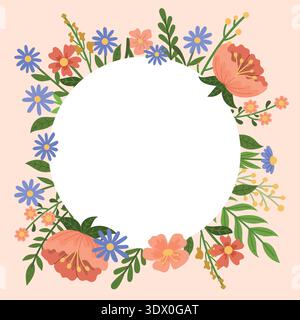 Floral frame with space for text Stock Vector