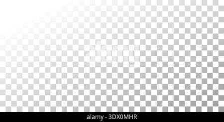 Seamless checker grid with gradient fade on transparent backdrop. Stock Vector