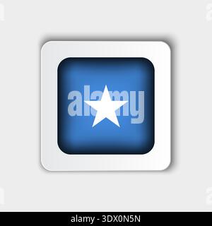 Somalia Flag Button Flat Design, vector editable design, can be used for business or presentation design. Stock Vector