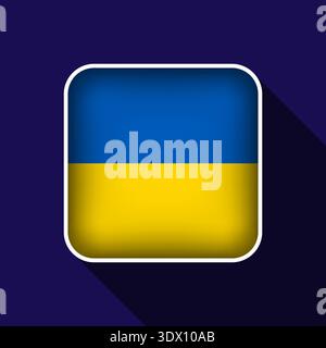Flat Ukraine Flag Background Vector Illustration, vector editable design, can be used for business or presentation design. Stock Vector