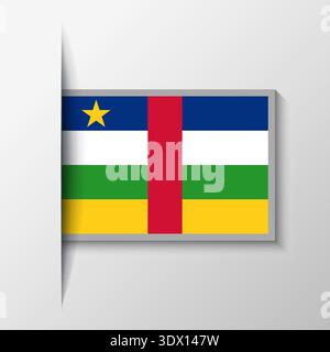 Vector Rectangular Central African Republic Flag Background, vector editable design, can be used for business or presentation design. Stock Vector