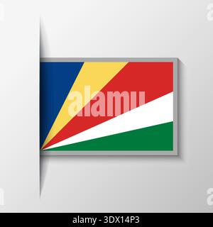 Vector Rectangular Seychelles Flag Background, vector editable design, can be used for business or presentation design. Stock Vector