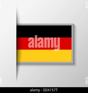 Vector Rectangular Germany Flag Background, vector editable design, can be used for business or presentation design. Stock Vector