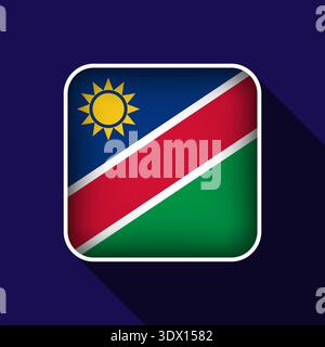 Flat Namibia Flag Background Vector Illustration, vector editable design, can be used for business or presentation design. Stock Vector