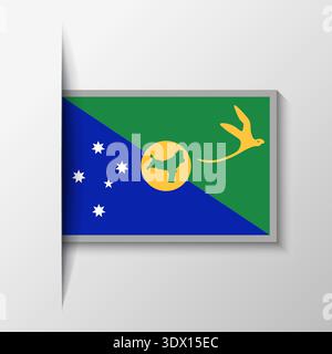 Vector Rectangular Christmas Island Flag Background, vector editable design, can be used for business or presentation design. Stock Vector