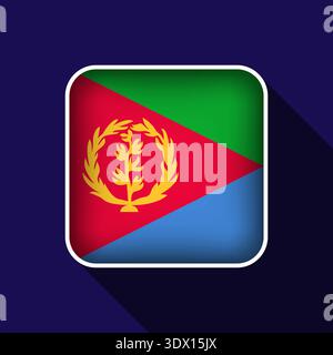 Flat Eritrea Flag Background Vector Illustration, vector editable design, can be used for business or presentation design. Stock Vector