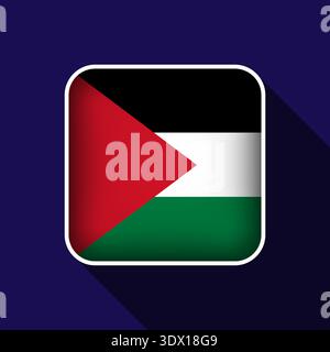 Flat Palestine Flag Background Vector Illustration, vector editable design, can be used for business or presentation design. Stock Vector