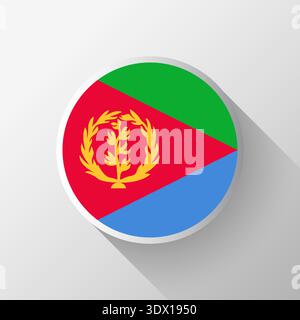 Creative Eritrea Flag Circle Badge, vector editable design, can be used for business or presentation design. Stock Vector