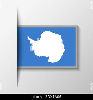 Vector Rectangular Antarctica Flag Background, vector editable design, can be used for business or presentation design. Stock Vector