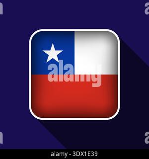 Flat Chile Flag Background Vector Illustration, vector editable design, can be used for business or presentation design. Stock Vector