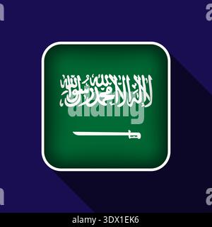 Flat Saudi Arabia Flag Background Vector Illustration, vector editable design, can be used for business or presentation design. Stock Vector