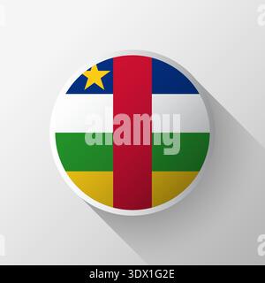 Creative Central African Republic Flag Circle Badge, vector editable design, can be used for business or presentation design. Stock Vector