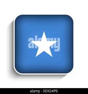 Vector Square Somalia Flag Icon, vector editable design, can be used for business or presentation design. Stock Vector
