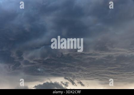 Rolling storm fronts sweep across Blayney in Central West NSW. Stock Photo