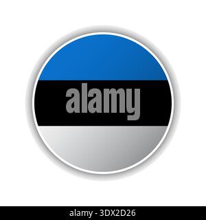 Estonia vector image. Country round logo design. Estonia poster in ...