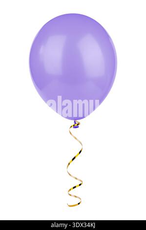 purple balloon isolated on white background. Stock Photo