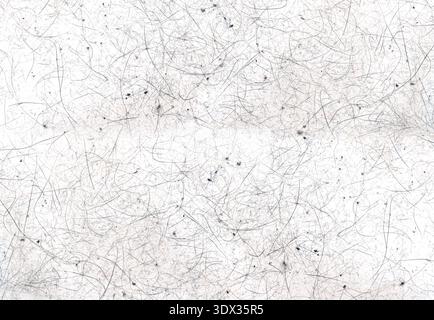 Sticky adhesive paper with animal hair, fur, dirt and dust on surface as texture or background Stock Photo
