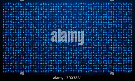 Futuristic blue digital background with glowing dots. An abstract mosaic pattern ideal for technology-themed designs. Vector illustration. Stock Vector