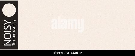 Grainy beige paper textured bg, noise filter pattern for golden abstract stone. White wall structure in airbrush dots overlay, fabric surface and soft Stock Vector