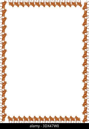 Bull frame. Corrida template. Vector colorful illustration flat cartoon style Stock Vector
