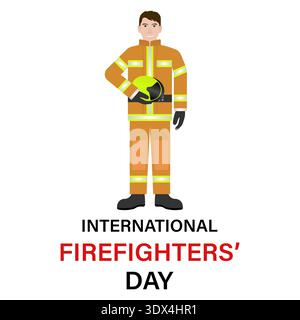 Firefighters. International Firefighters Day. Vector Illustration. Stock Vector