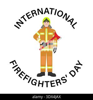 Firefighters. International Firefighters Day. Vector Illustration. Stock Vector