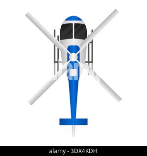 Helicopter. Vector Illustration Isolated on White Background. Stock Vector