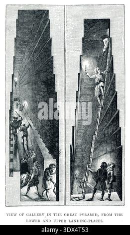 Drawings Inside Pyramids An illustration of the Giza pyramid complex, Egypt, c1937. The Giza ...