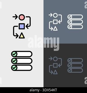 Workflow symbol -Workflow and project management icon. Stock Vector