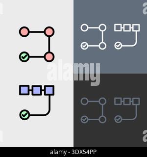 Workflow symbol -Workflow and project management icon. Stock Vector