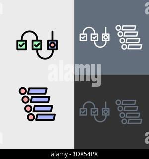 Workflow symbol -Workflow and project management icon. Stock Vector