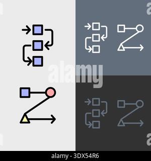 Workflow symbol -Workflow and project management icon. Stock Vector