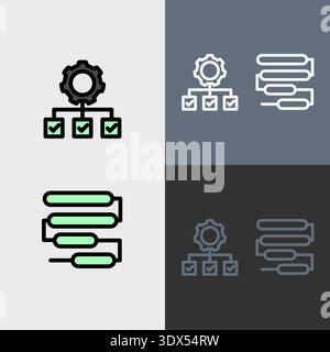 Workflow symbol -Workflow and project management icon. Stock Vector