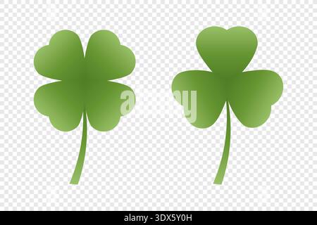 Green clover leaves vector icon Stock Vector