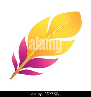 Vibrant feather design in bold colors Stock Vector