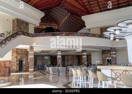 Punta Cana Dominican Republic - October 21 2024: A Cocktail Lounge and Lobby at a Resort in Punta Cana Dominican Republic Stock Photo