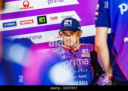 Number 43 Prima Pramac Yamaha MotoGP rider Jack Miller before the race ...