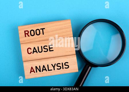 Wood block with word Root Cause Analysis business concept Stock Photo